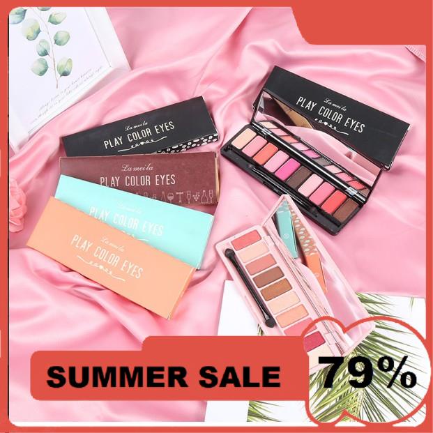 Bảng Phấn mắt  Play Color Eyes Lameila 10 ô kèm cọ nội địa nhũ màu mắt mịnmượt chuẩn màu eyeshadow palette chính hãng sỉ