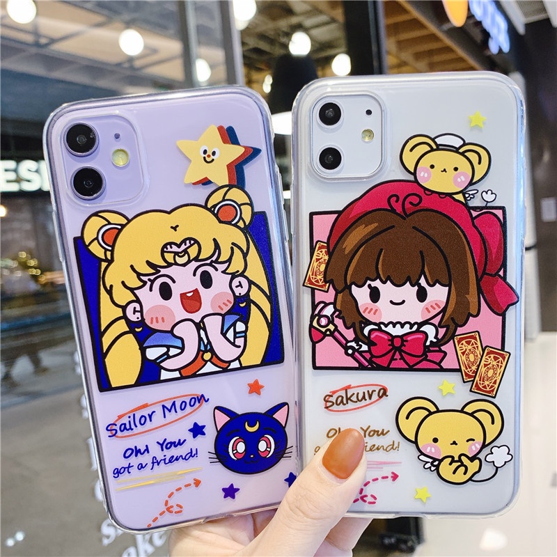 Ốp điện thoại thủy thủ mặt trăng thích hợp cho IPHONE 13 PRO MAX XS MAX XR 12 MINI 6S PLUS 11 PRO MAX 7 8 PLUS SE 2020
