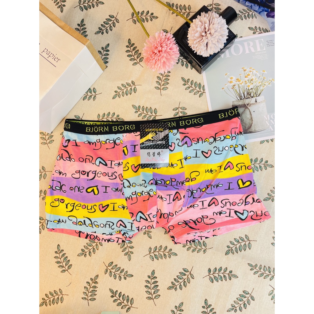 Quần sịp đùi cho bé và người lớn, họa tiết in sắc nét, co giãn - Hàng Quảng Châu (QC36)