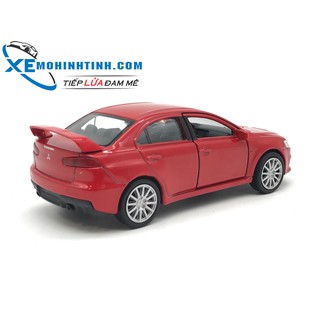 HỘP XE MÔ HÌNH Mitsubishi Lancer Evolution WELLY 1:36 (Đỏ)