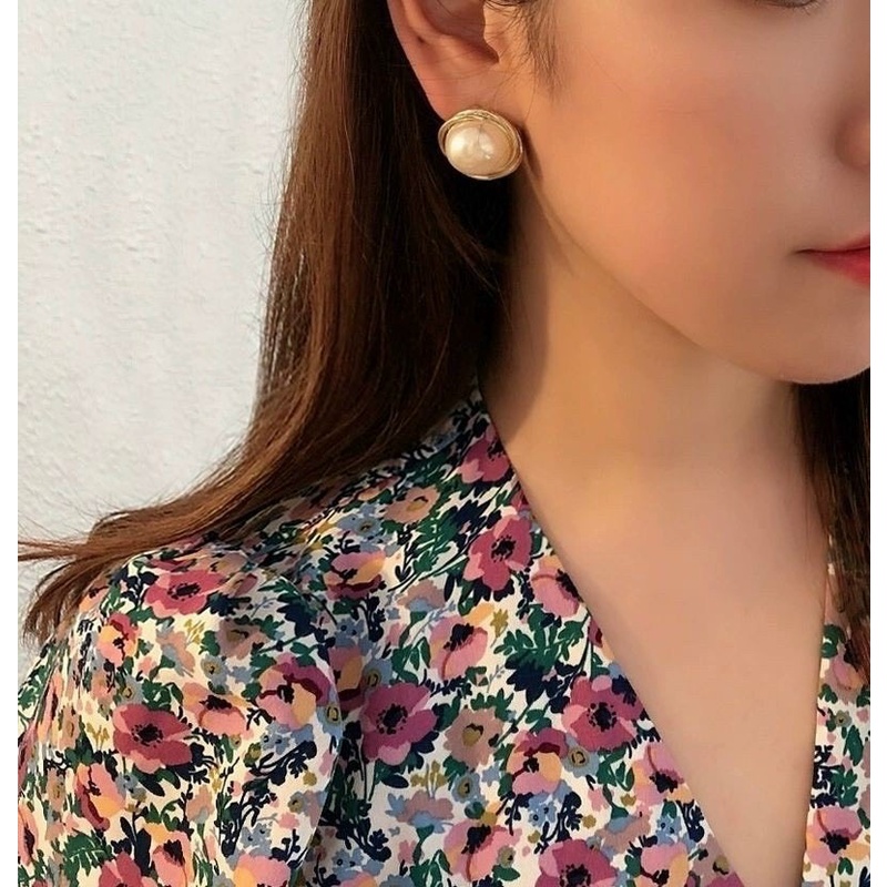 Đôi bông tai nữ hạt cườm CVA444