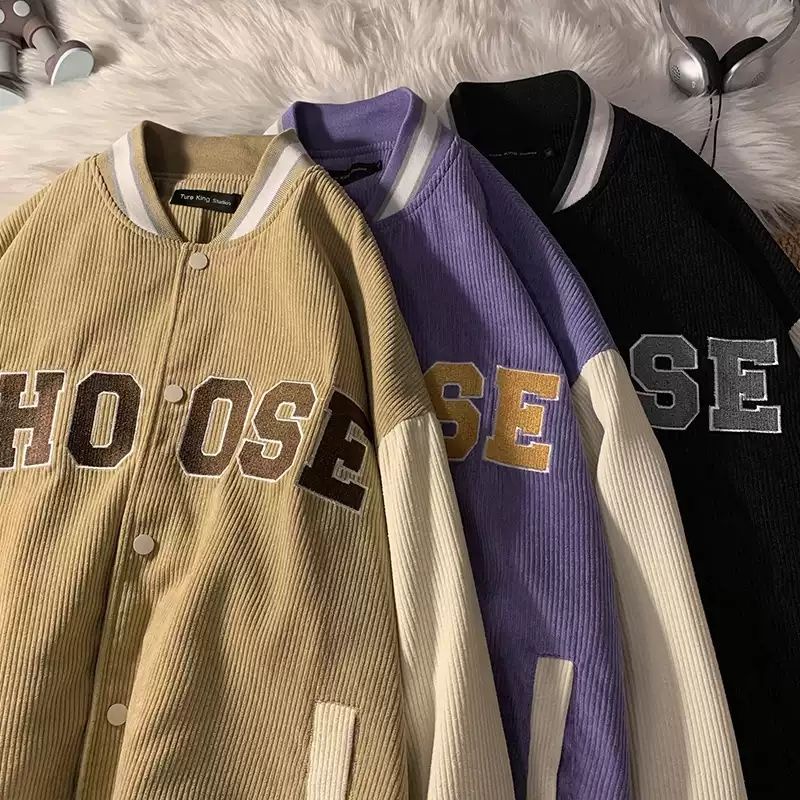 Áo khoác bomber nam nữ thu đông choose, vải nhung tăm 2 màu kiểu hàn năng động. MET SHOP