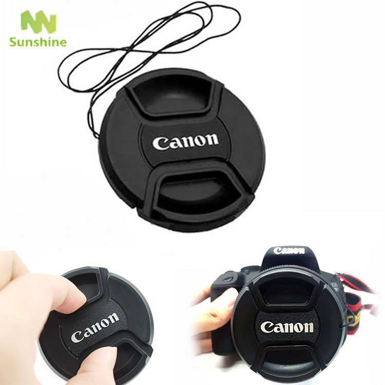 ♥♣♥ Camera Lens Cap With Anti-lost Rope Protection Cover for Cancon 49mm/52mm/55mm/58mm