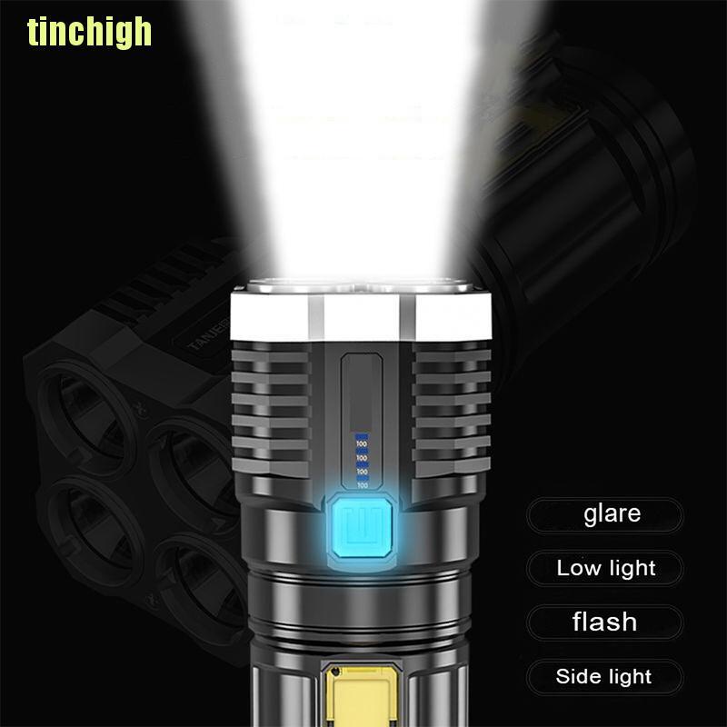 Đèn pin cầm tay siêu sáng 4 lõi đa năng có thể sạc lại | BigBuy360 - bigbuy360.vn