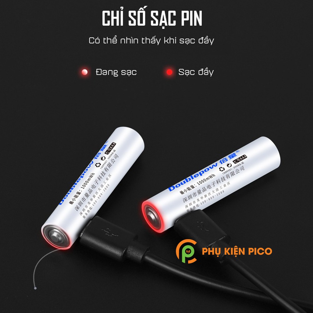 Pin sạc 1.5V Doublepow 2400mWh có cổng sạc trực tiếp Micro USB - Pin Doublepow 2400mWh 1.5V