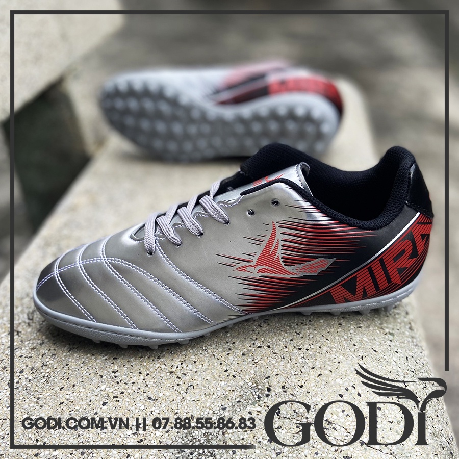 Giày đá bóng nam nữ (size 36-37-38) - Giày bóng đá màu bạc cho trẻ em và con gái - Sản phẩm chính hãng Godi Sport