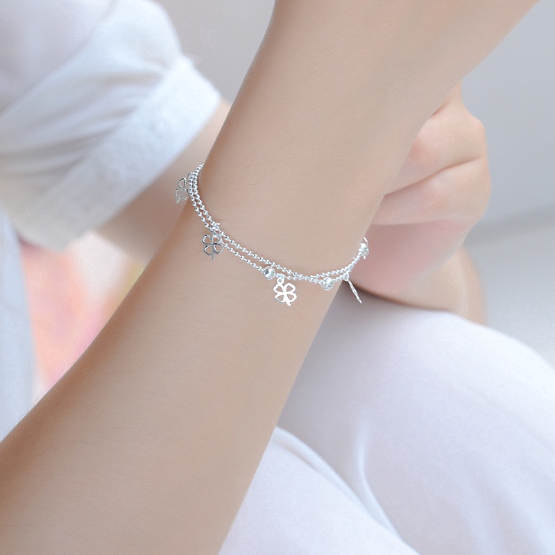 Vòng Tay Mạ Bạc Nhiều Kiểu Dáng Phong Cách Hàn Quốc Thời Trang Cho Nữ