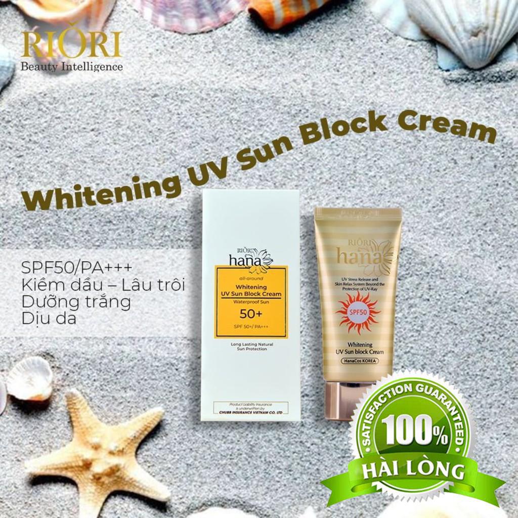 Kem Chống Nắng Whitening UV Sun Block Cream RIORI HANA