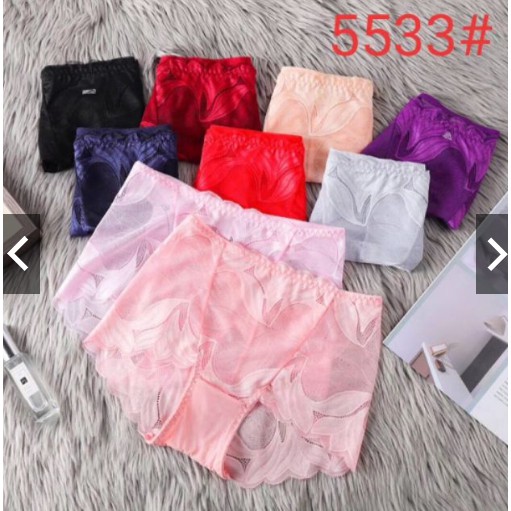 Combo 10 quần lót ren lưng cao 5533 họa tiết lácực đẹp