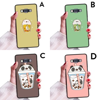 ỐP LƯNG SAMSUNG A7 2015 LY TRÀ SỮA GẤU ĐÁNG YÊU