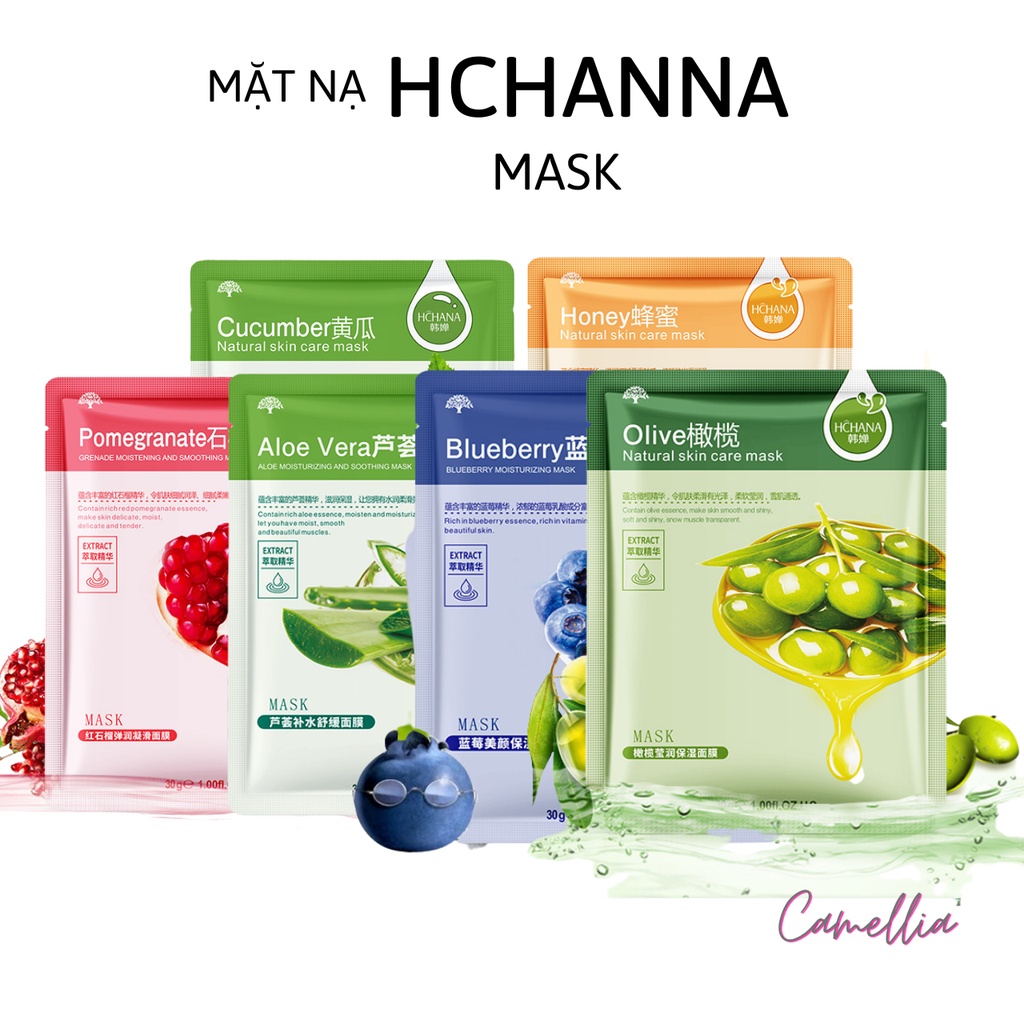 Mặt Nạ HCHANA Mask Dưỡng Ẩm Làm Trắng Da Se Khít Lỗ Chân Lông Hàng Nội Địa Trung Chính Hãng 30g