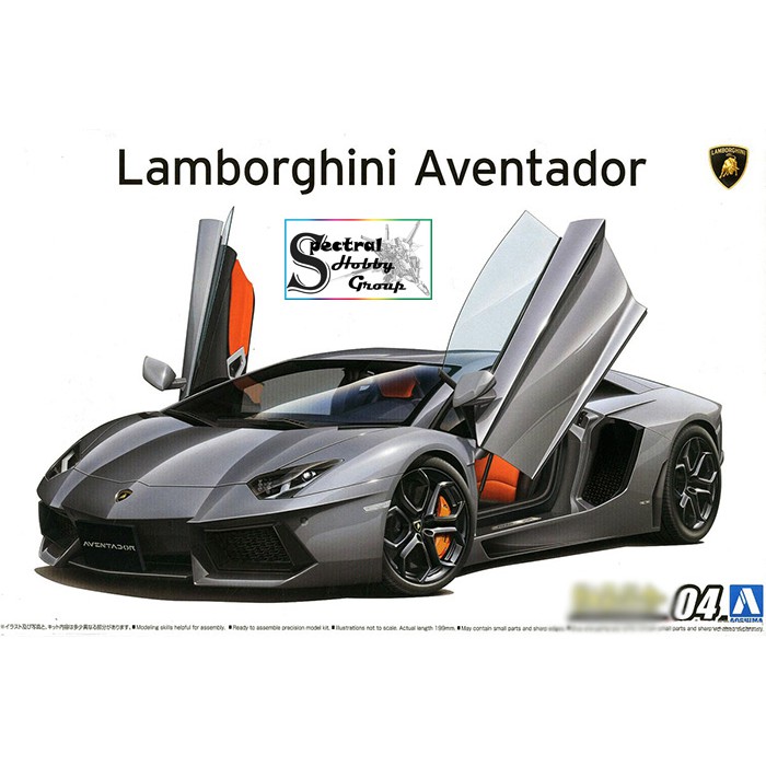 Mô hình lắp ráp ô tô Model Car Lamborghini Aventador LP700-4 1/24 Aoshima