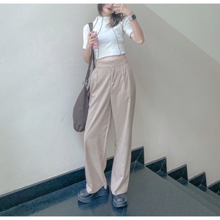 Quần tây cúc lệch