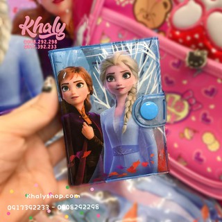 BÓP VÍ TIỀN DỌC 2 MẶT HÌNH CÔNG CHÚA ANNA ELSA (FROZEN) MÀU XANH CHO BÉ GÁI (THÁI LAN) - 120NFZ91748 - (7.5x1x10cm)