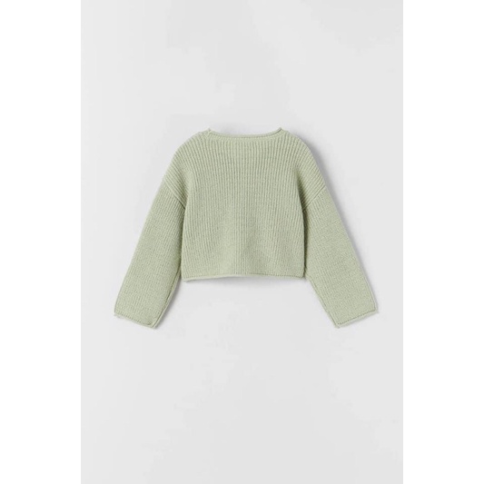 Áo Len Croptop Màu Bạc Hà