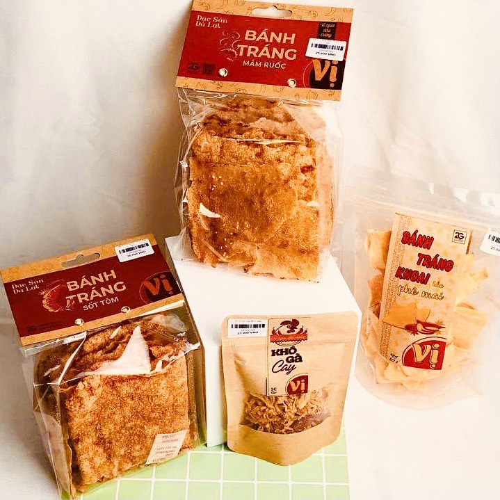 Combo 6 gói (125g) bánh tráng mắm ruốc nhà Vị- bánh tráng ngon, thơm giòn tan | BigBuy360 - bigbuy360.vn