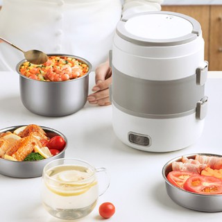 Nồi Lẩu Mini, Nồi Cơm Hâm Nóng và Tự Nấu Inox 3 Tầng, Hộp cơm giữ nhiệt 3 tầng Tiger Life Cooker