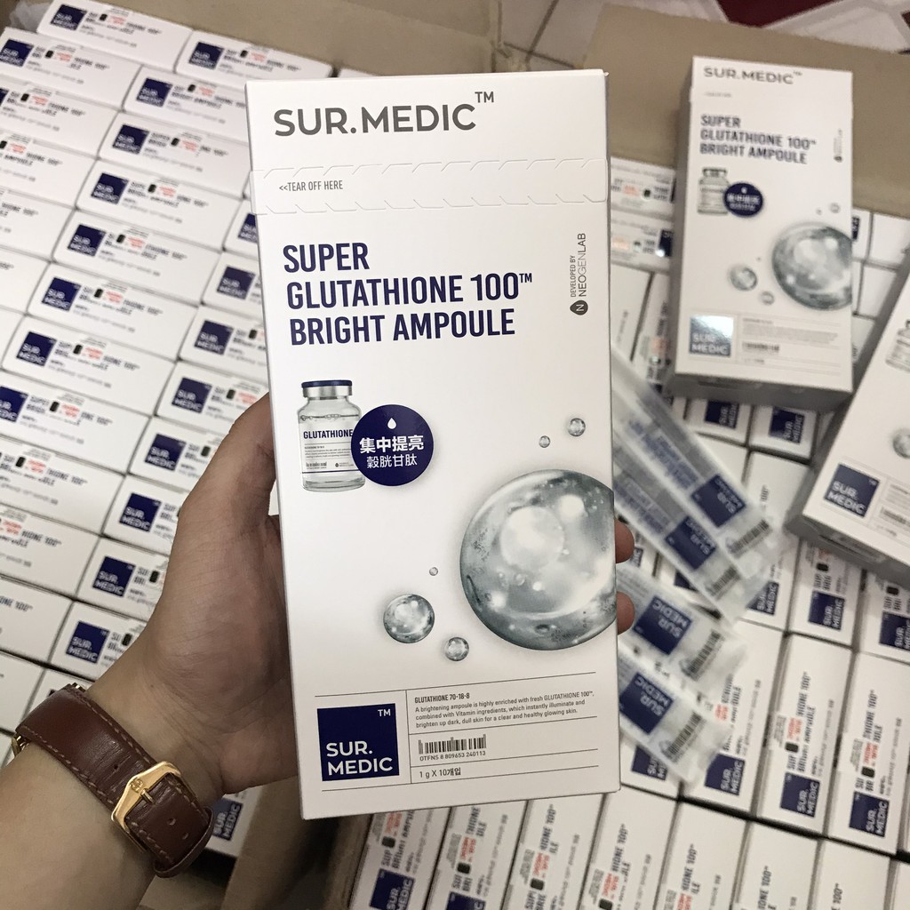 Tinh Chất Truyền Trắng Sur.Medic + Super Glutathione 100 Bright Ampoule 1g