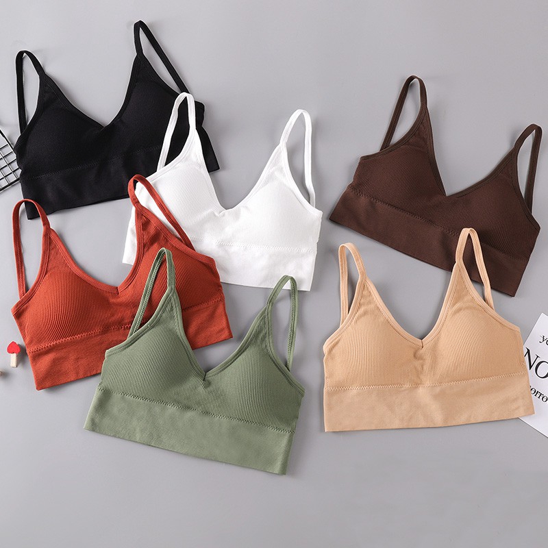 Áo ngực thể thao CUTEBYTE cotton thiết kế quyến rũ dành cho nữ