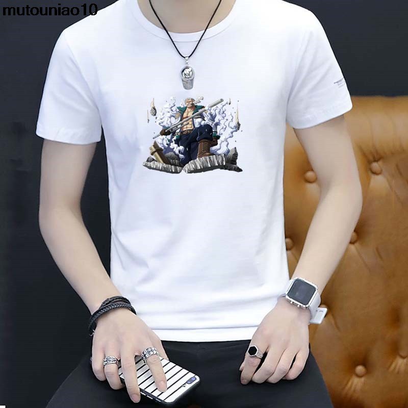 Áo Thun Tay Ngắn Cổ Tròn In Hoạt Hình One Piece 3 Màu Thời Trang Cho Nam Xs-8Xl 154