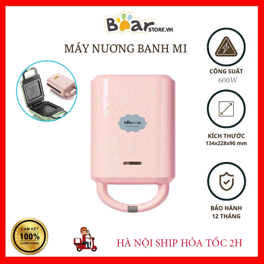 Máy Nướng Bánh Mì Bear - Kẹp Nướng Bánh Sandwich Làm Bánh Waffle, Rán Trứng Xúc Xích