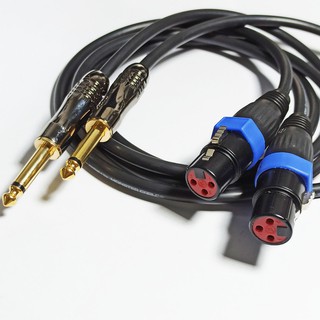 Cặp dây 6ly (6.5) ra XLR âm, Dây Monster Jack cao cấp dài 1m (màu đen)