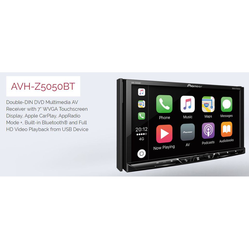 Pioneer AVH-Z5050BT đầu đọc DVD liền màn hình cảm ứng đa chức năng