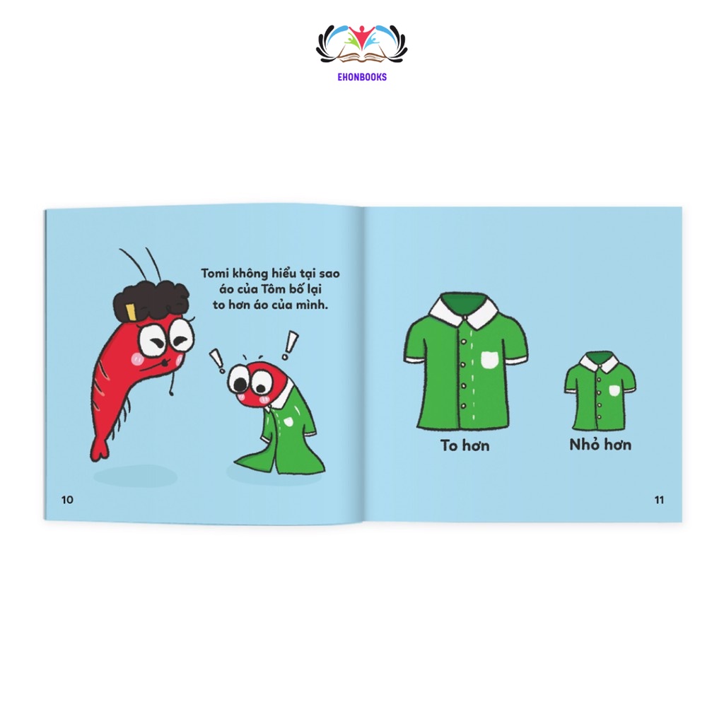 Sách ehon cho bé - Phép so sánh diệu kỳ - To Nhỏ - Ehon nhật bản cho bé 2 6 tuổi