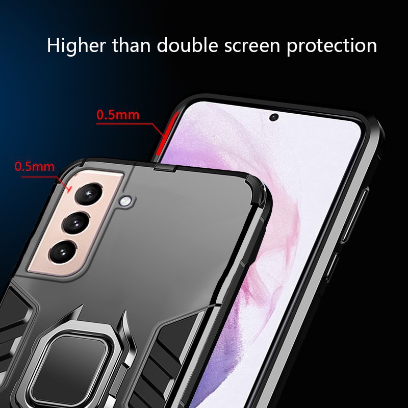 Ốp điện thoại cứng tích hợp giá đỡ chống sốc bảo vệ toàn diện dành cho Samsung Galaxy S21/S21 Plus/S21 Ultra