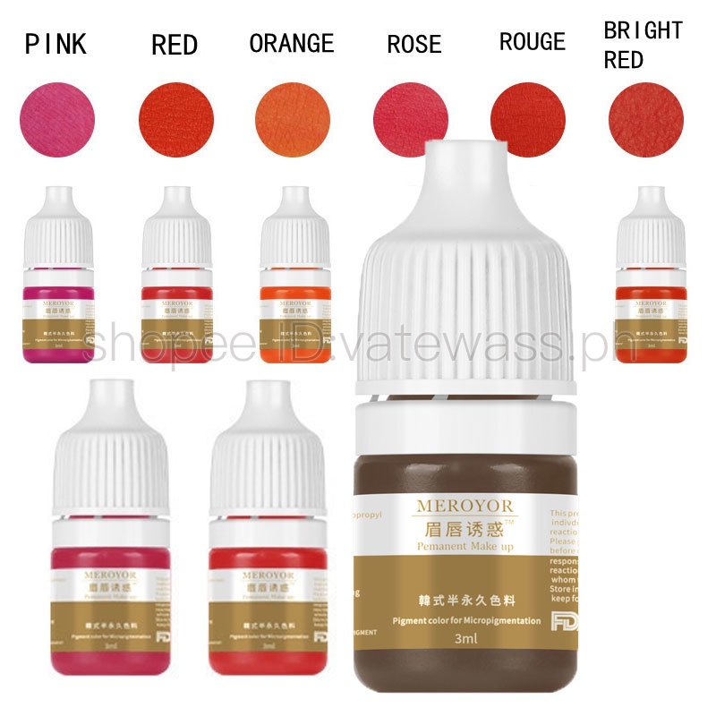 Mực Xăm Lông Mày / Môi Cỡ Nhỏ 3ml Sử Dụng Một Lần Tiện Lợi
