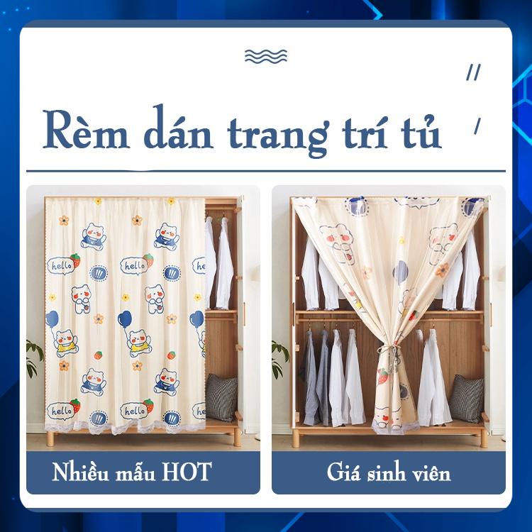 Rèm dán trang trí tủ giày, tủ nhà bếp dễ dàng lắp đặt không khoan đục, cực tiện lợi