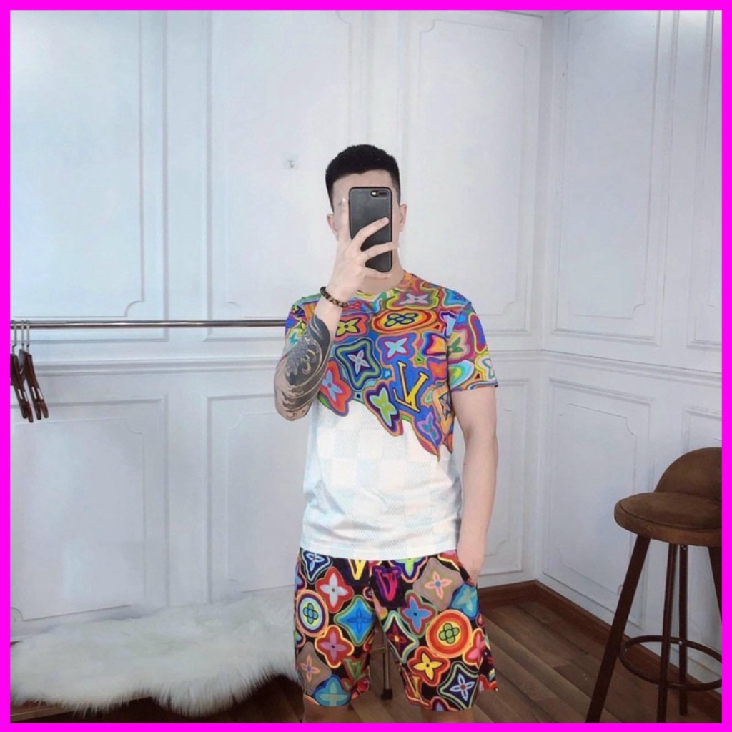 Bộ Nam Bộ thể thao hè iN3D họa tiết | BigBuy360 - bigbuy360.vn