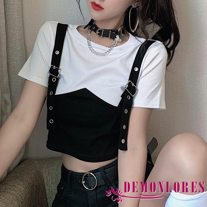 Áo Lửng 2 Dây Cổ Chữ O Thời Trang Quyến Rũ Cho Nữ