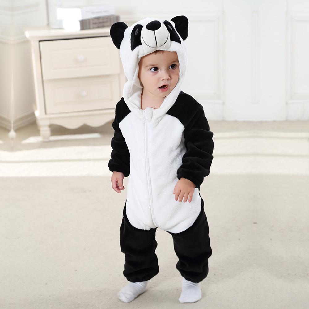 Bộ Áo Liền Quần Hình Gấu Trúc Dễ Thương Cho Bé 0-3 Tuổi