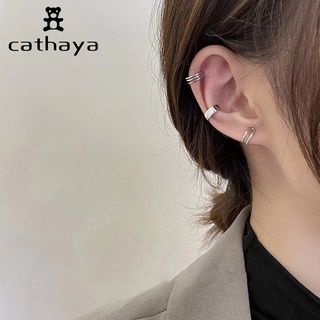Set 3 Khuyên Tai Bạc Đơn Giản Không Xỏ Khuyên Cho Nữ