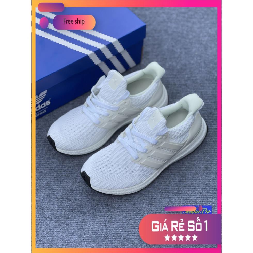 (VIDEO CẬN CẢNH + FREE SHIP + HỘP) Giày thể thao nam nữ ULTRA BOOST 4.0 trắng siêu đẹp | BigBuy360 - bigbuy360.vn