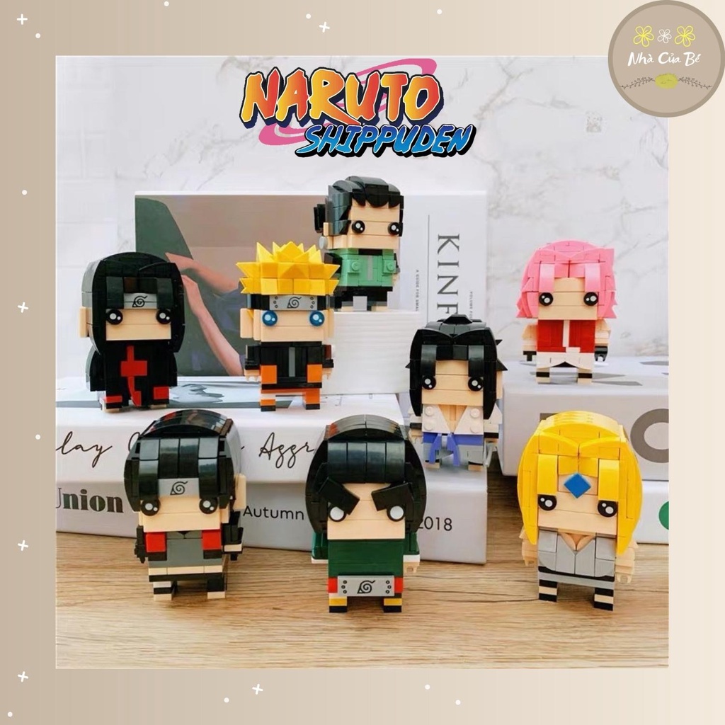 Mô hình lắp ráp 3D nhân vật trong hoạt hình Naruto, đồ chơi lego xếp hình đáng yêu cho bé