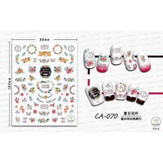 Sticker dán móng 3D hoạ tiết các loài hoa
