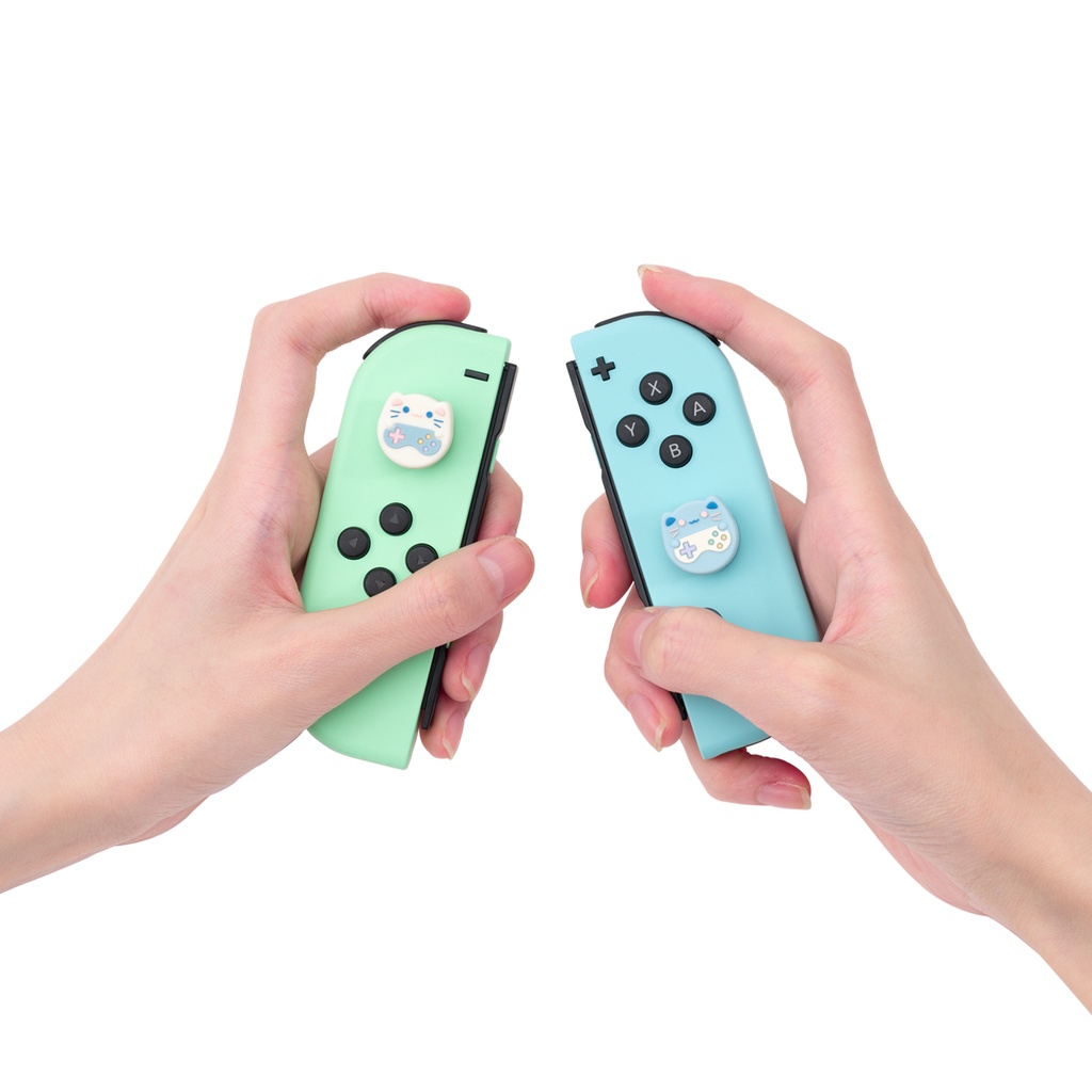 GeekShare Game Over Cat Thumb Grip Caps cho Nintendo Switch OLED và Switch Lite