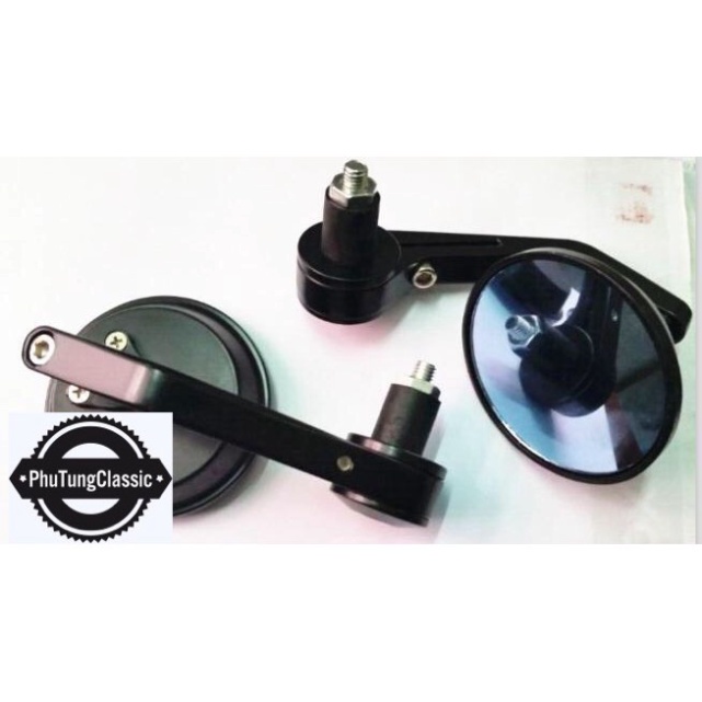 Gương gù tròn tay lái xe máy Cafe Racer phù hợp mọi loại xe Vespa SH Dream Wave