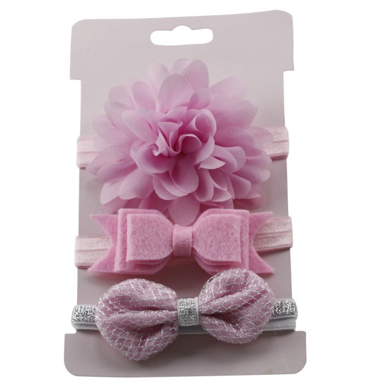 Set 3 băng đô nơ hoa xinh xắn thời trang cho bé gái