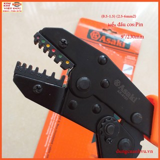 Kìm bấm đầu cos pin Asaki AK-9123 0.5 ~ 6mm2 - AK9123