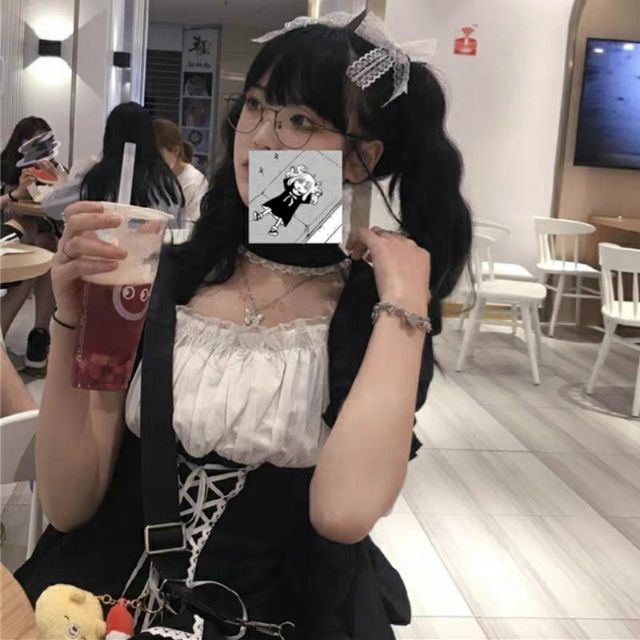 Đầm Lolita Gothic Maid Dễ Thương kèm 2 hình thật cuối