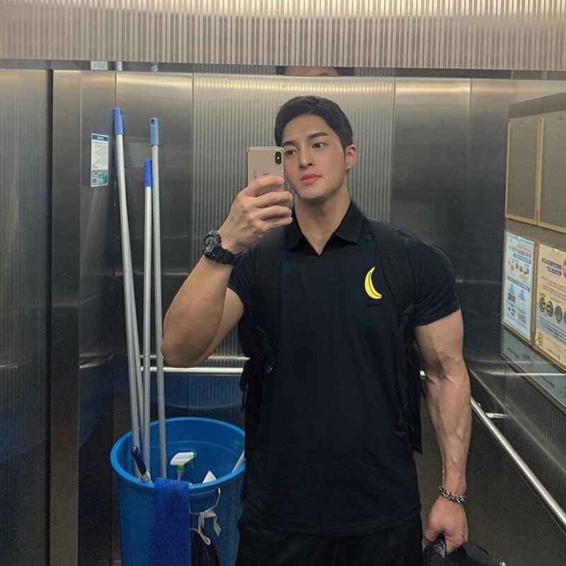 Áo polo Tay Ngắn Dáng Rộng Vải Cotton Thời Trang Mùa Hè Hàng Mới Dành Cho Nam