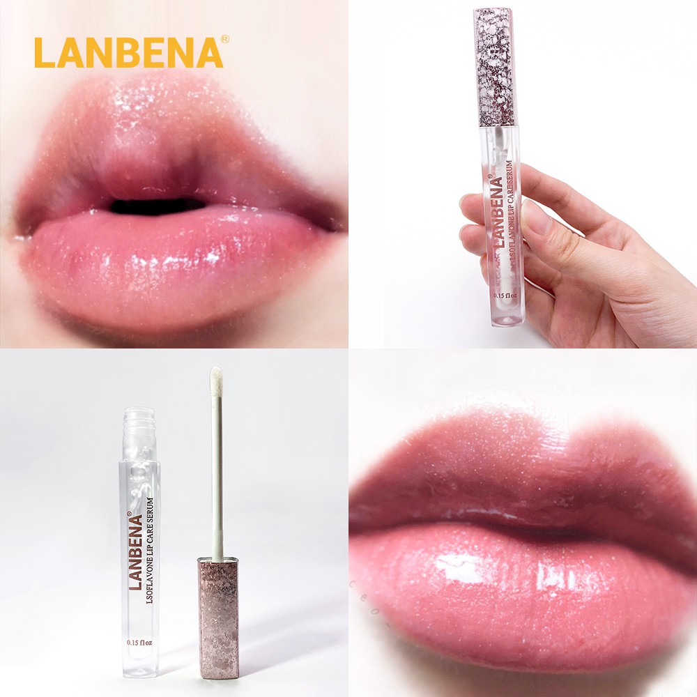 Serum Làm Đầy Môi Lanbena Giảm Nếp Nhăn Chăm Sóc Môi Hiệu Quả 4ml