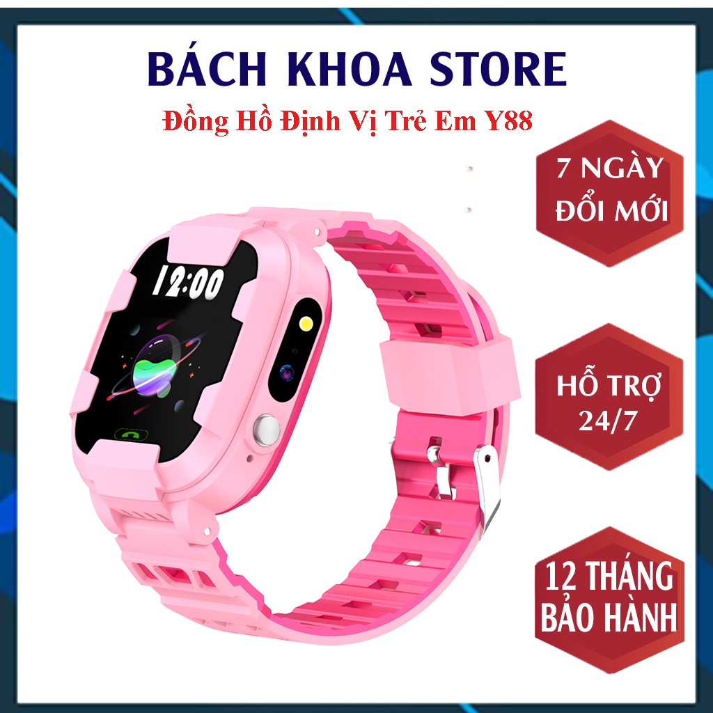 Đồng Hồ Thông Minh Cho Bé Y88 Đồng Hồ Định Vị Trẻ Em Chống Nước, Chụp Ảnh, Nghe Gọi Điện / Bh 12 tháng