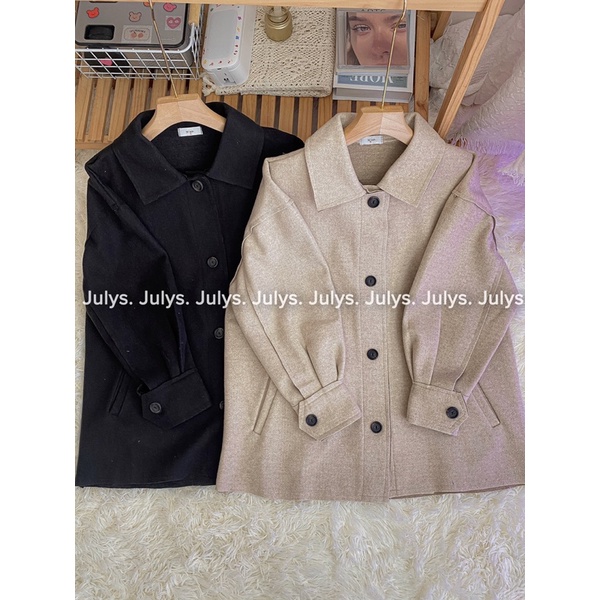 Áo khoác dạ ép 1 lớp tay bồng (ảnh thật shop chụp kèm video) | BigBuy360 - bigbuy360.vn