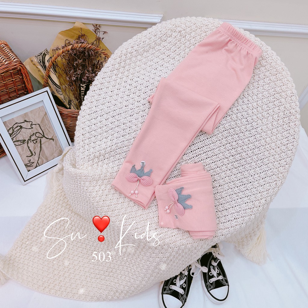 Quần dài bé gái, quần legging cho bé chất cotton co giãn 4 chiều mềm mại, thoải mái Mẹ Bắp Shop size từ 7 đến 20kg