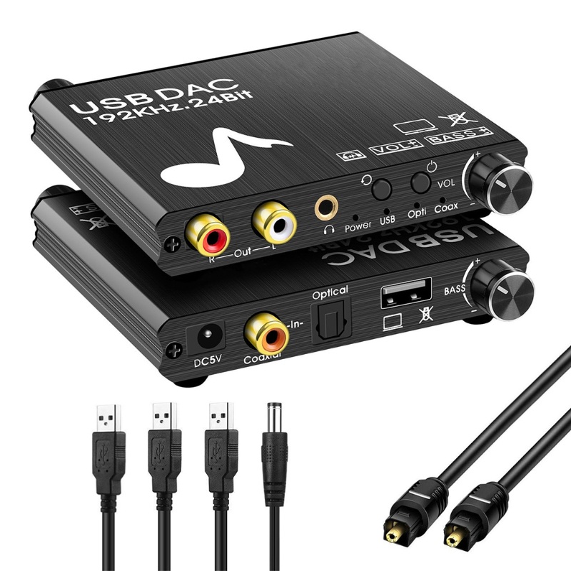 1 Bộ Chuyển Đổi Âm Thanh Kỹ Thuật Số Sang Analog CVBS AV Thành Video Có Cáp Sạc USB