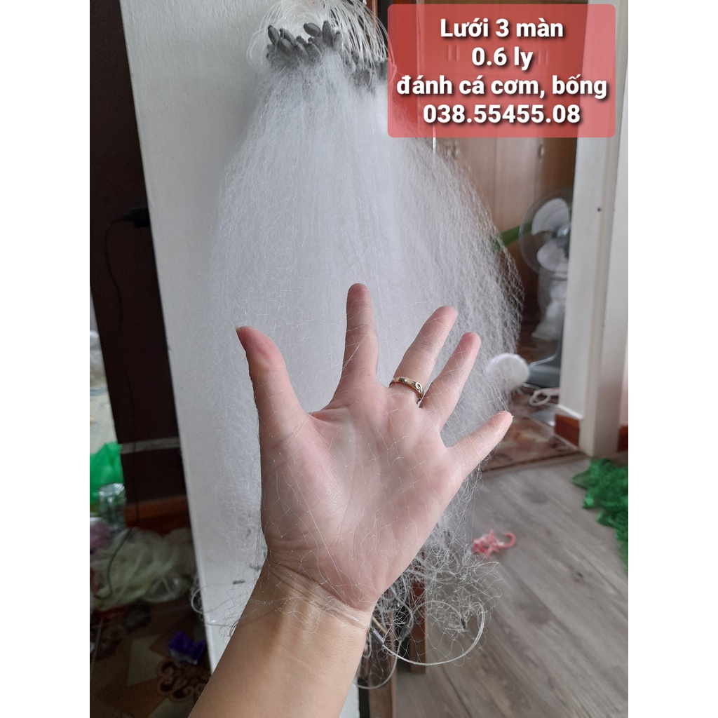 Lưới đánh bắt thả cá 3 màn bắt cá bống,cơm